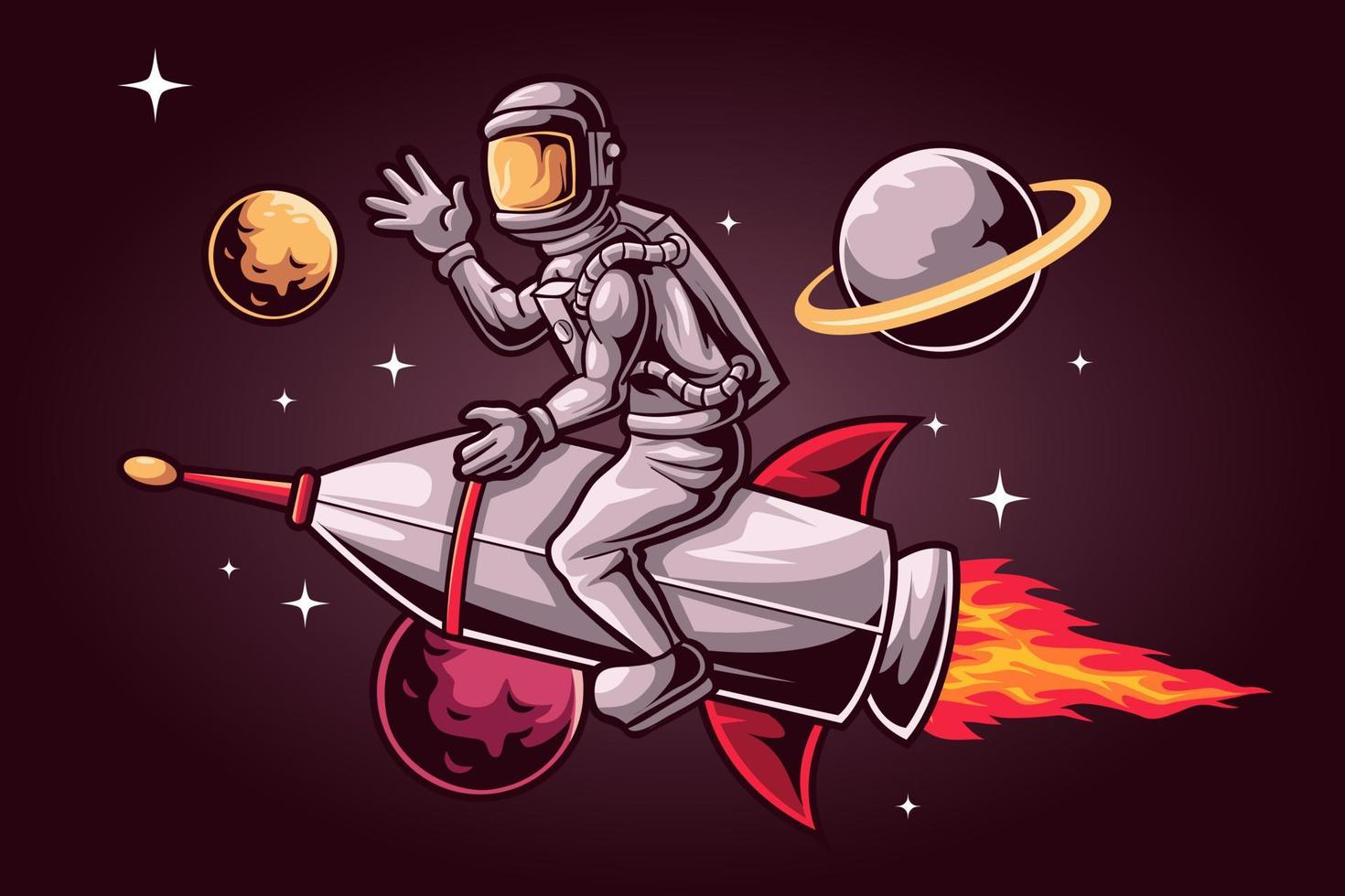 Space tour vector illustration