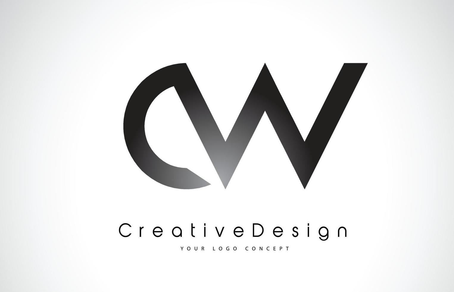 diseño del logotipo de la letra cw cw. icono creativo letras modernas vector logo.