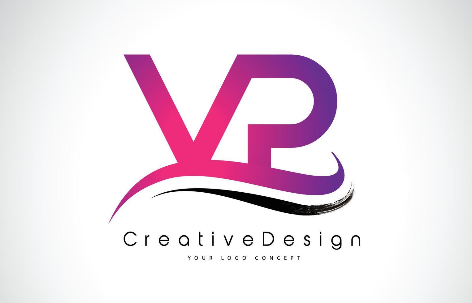 VP V P Letter Logo Design. Creative Icon Modern Letters Vector Logo.
