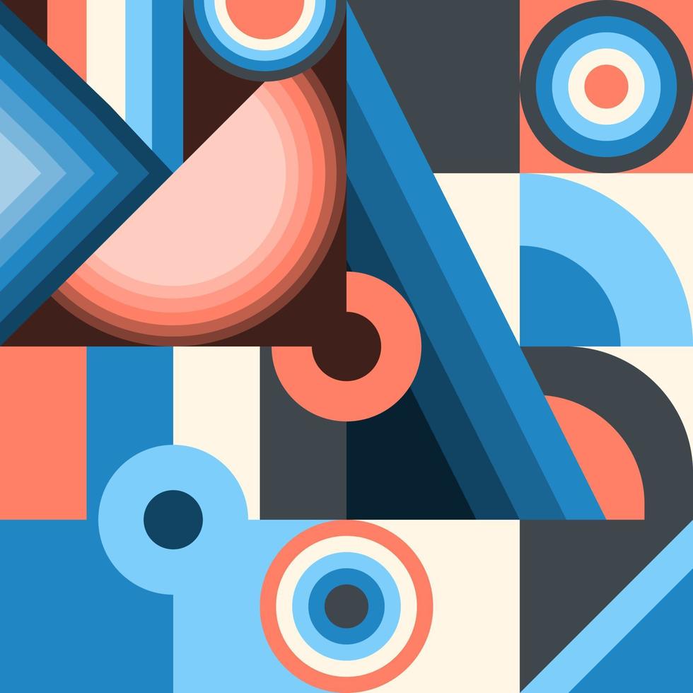 diseño de patrón vectorial abstracto en estilo escandinavo para banner web, presentación de negocios, paquete de marca, impresión de tela, papel tapiz, etc. vector