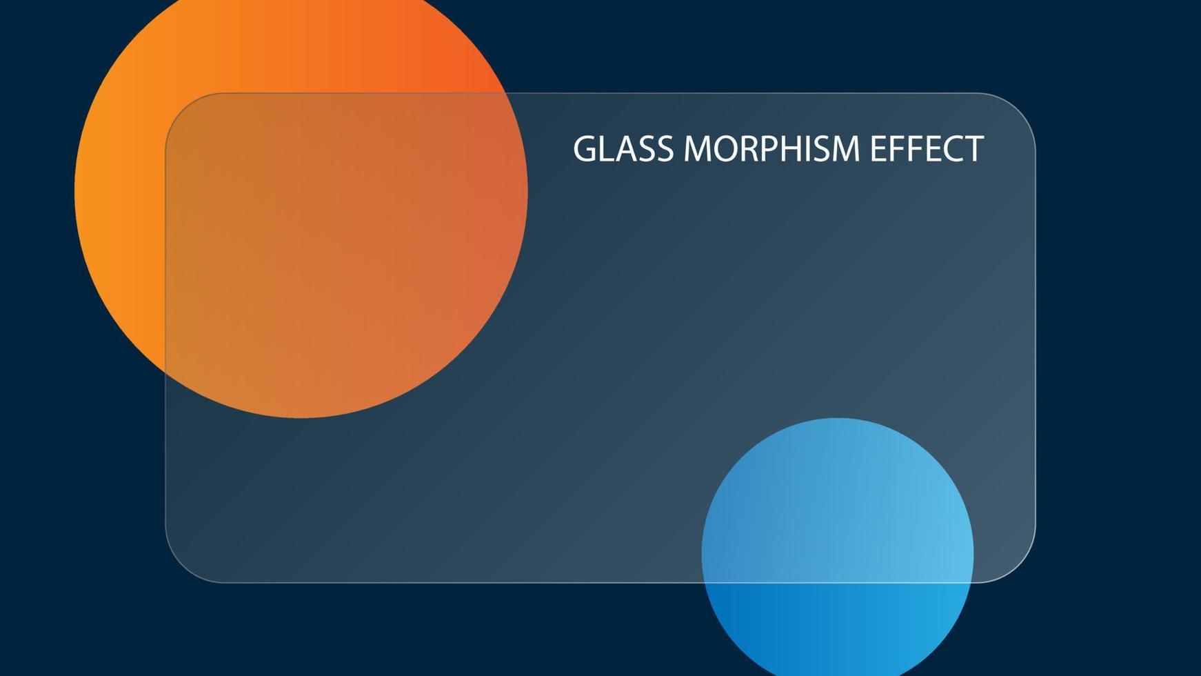 Transparent frame in trendy style glassmorphism or frosted glass. Trendy glassmorphism effect for sites, applications, wallpapers and internet projects. Vector illustration.