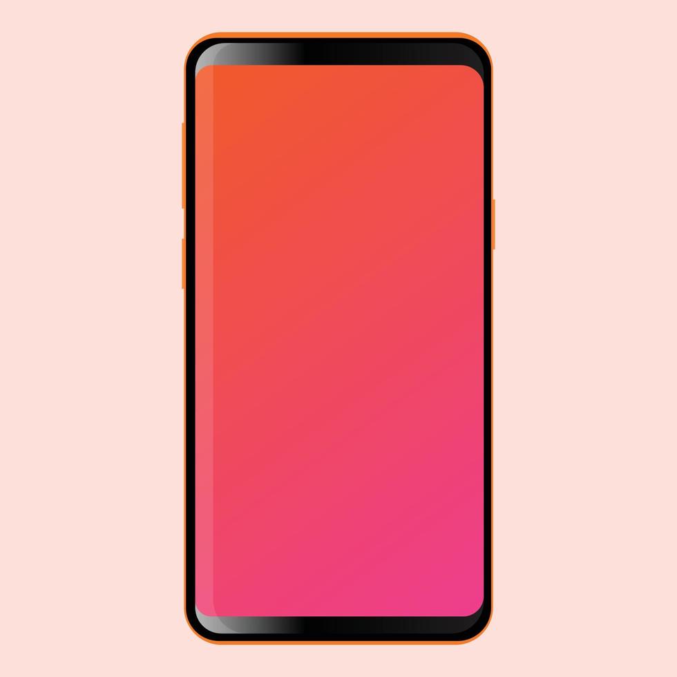 Realistic smartphone flat design vector