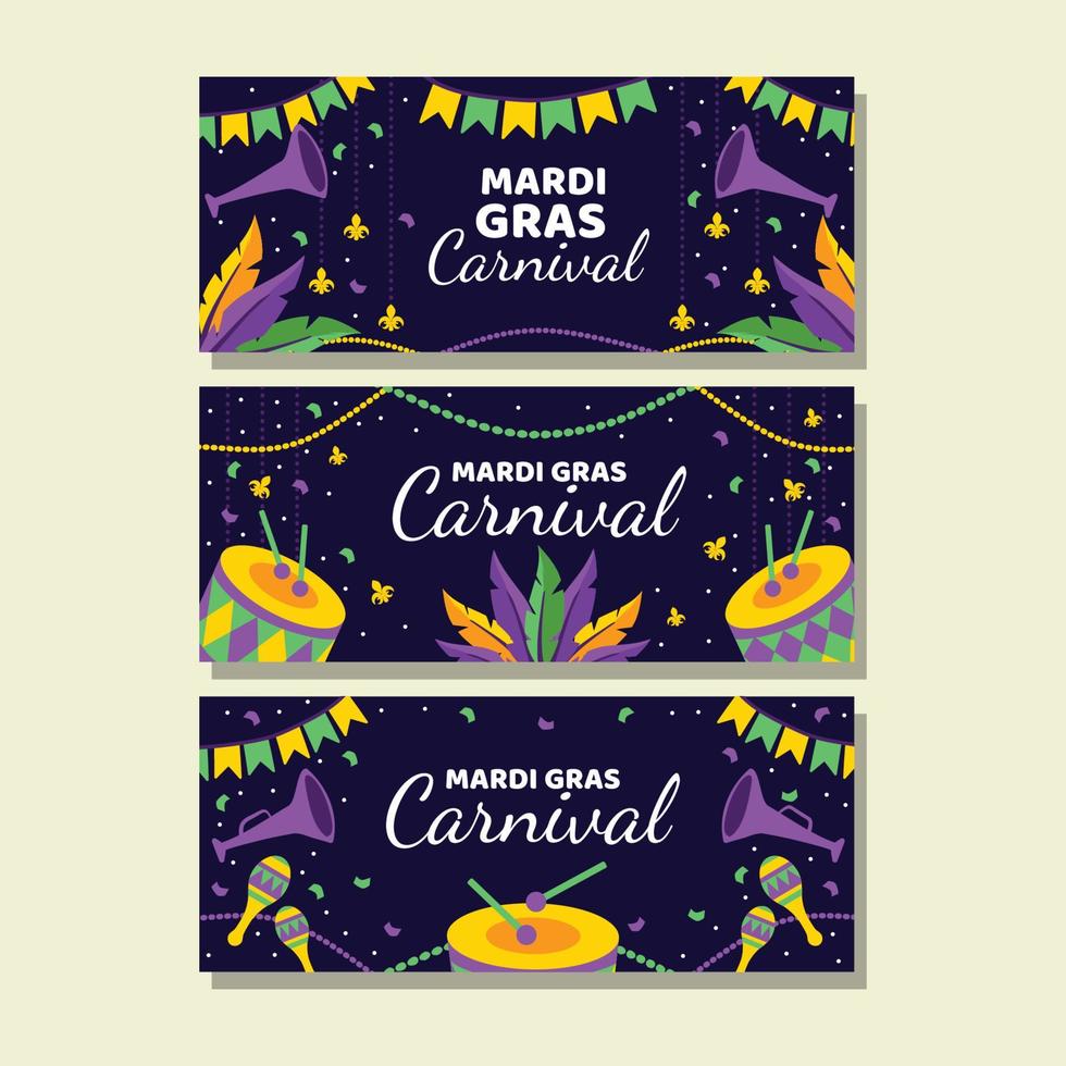 Mardi Gras Carnival Banner vector