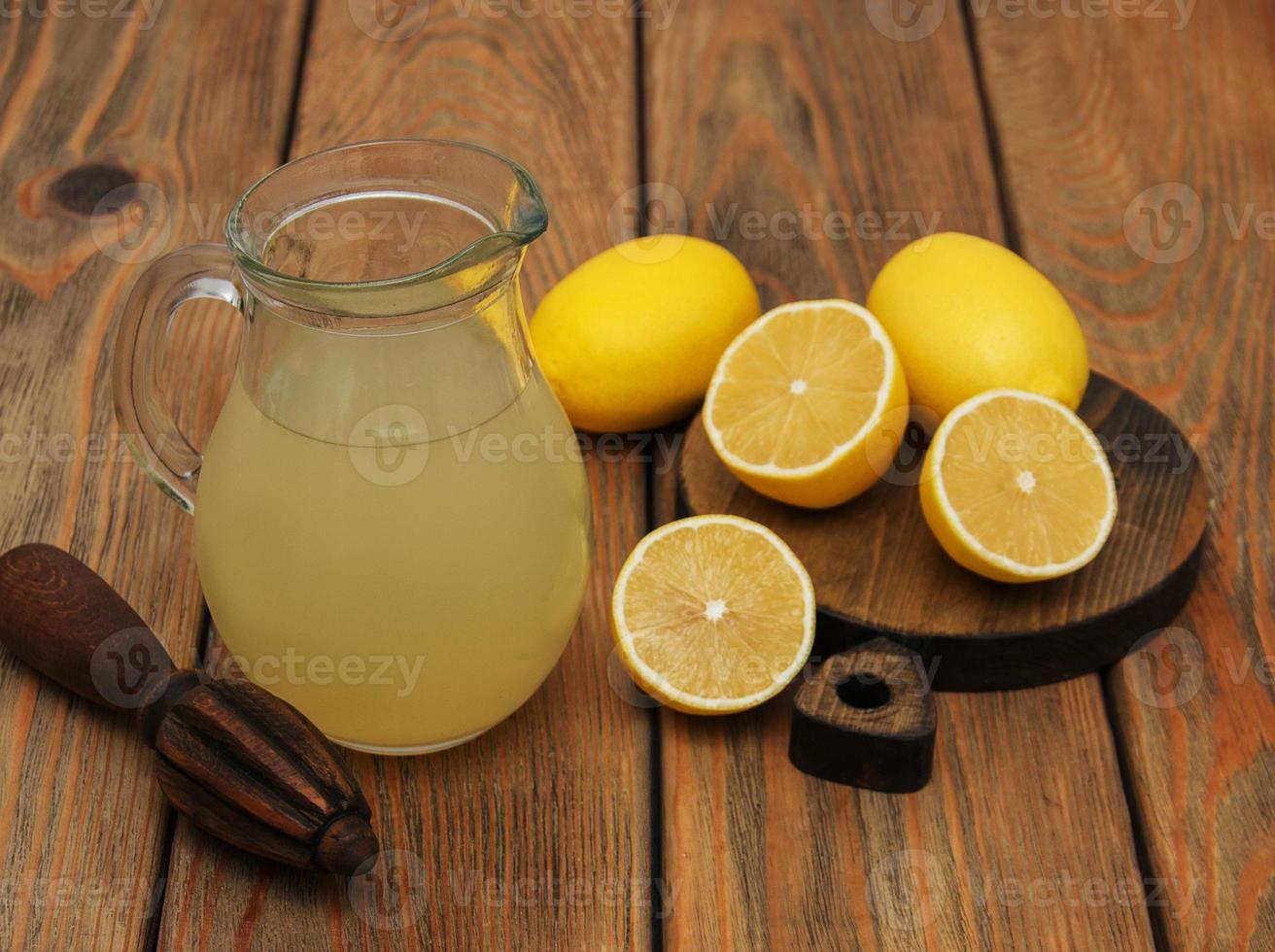 Jar of lemon juice photo