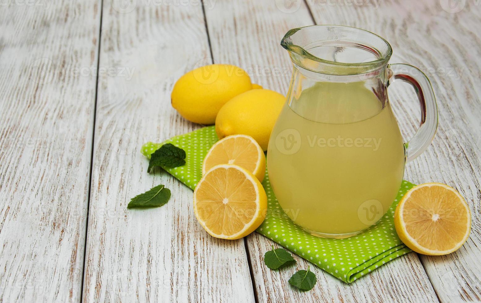 Jar of lemon juice photo