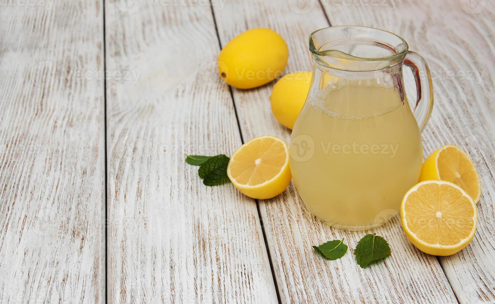 Jar of lemon juice photo