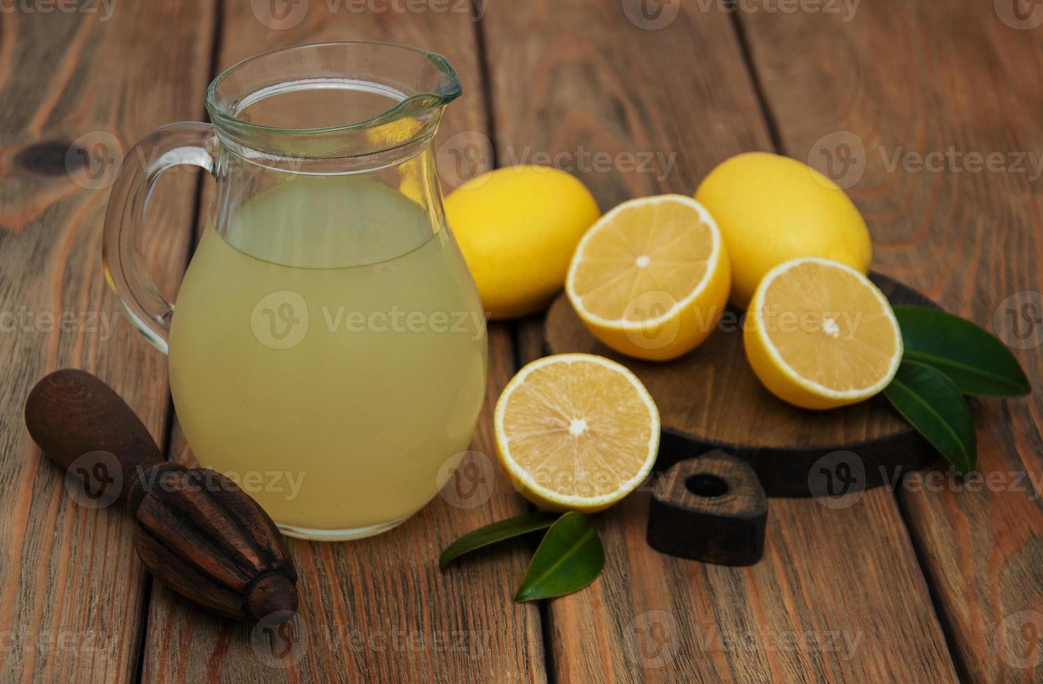 Jar of lemon juice photo