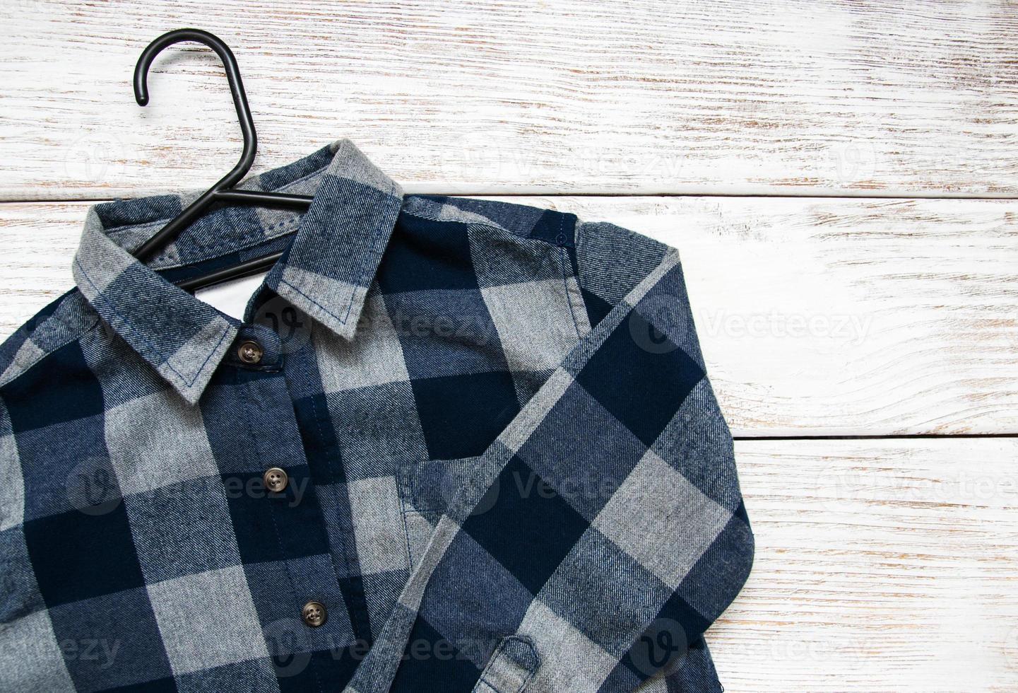 Checkered shirt  with hanger photo