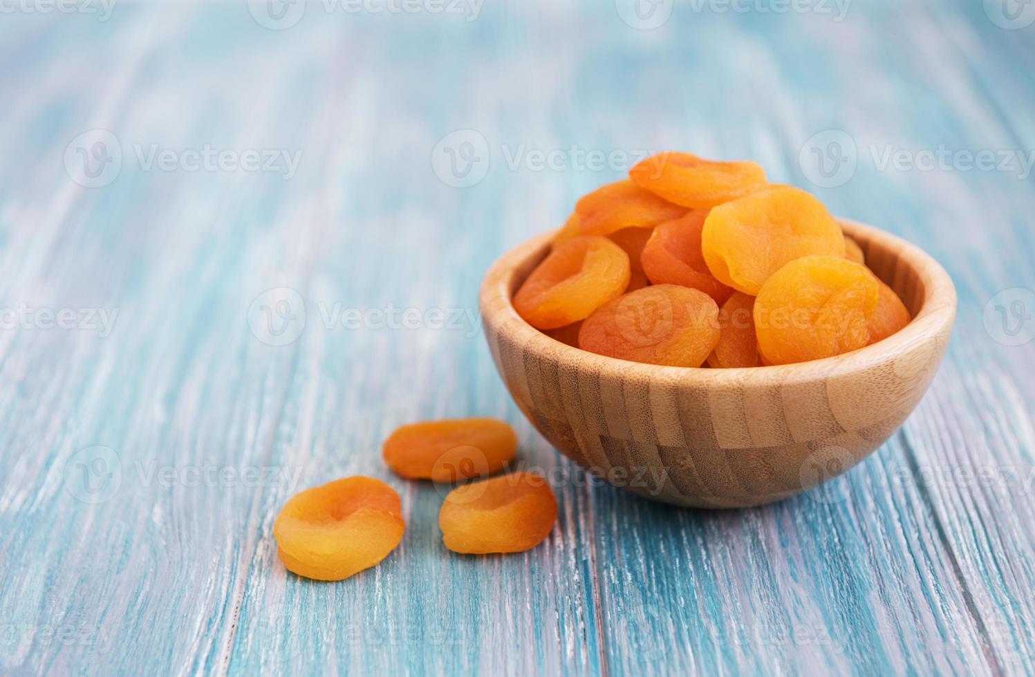 Dried apricots on a table photo