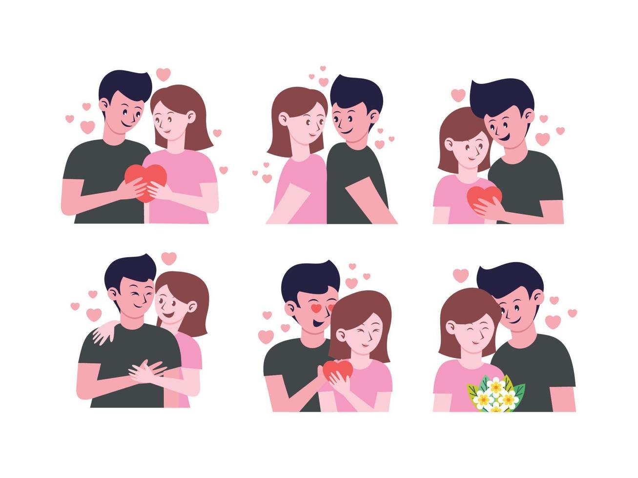 Valentine's Day Couple Characters vector