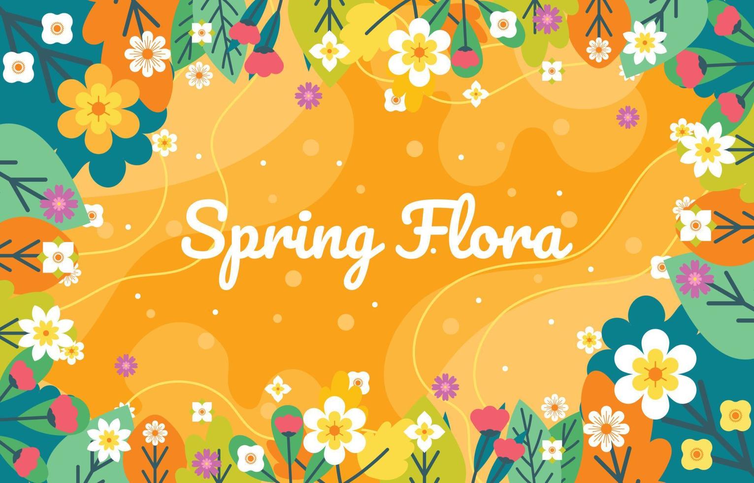 Spring Flowers Background vector