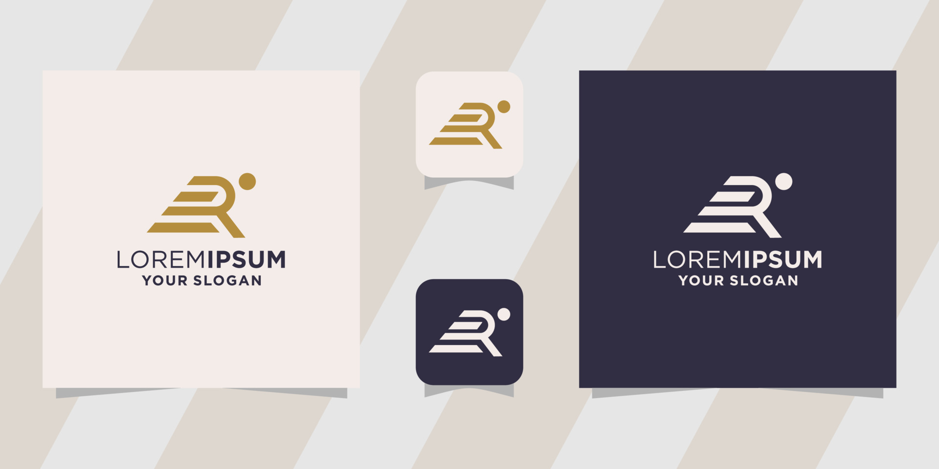 letter r with run logo template 5077904 Vector Art at Vecteezy