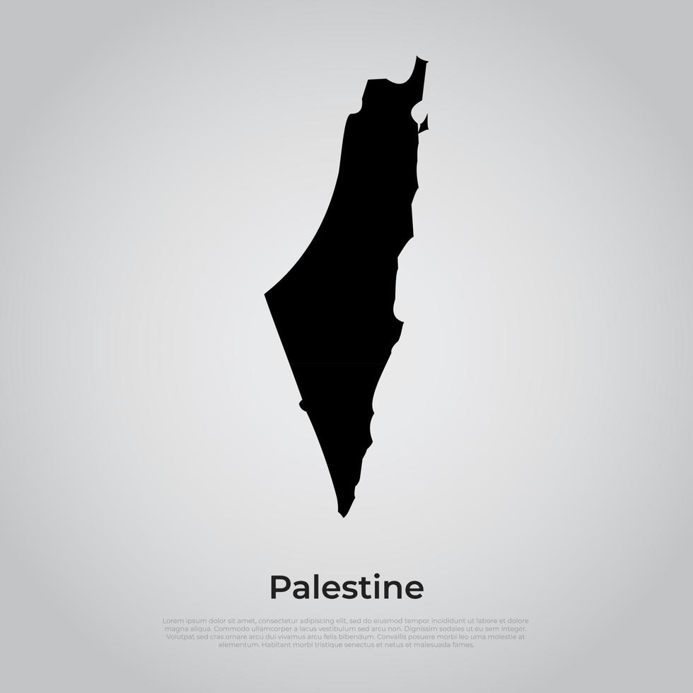 vector mapa bandera de palestina aislado sobre fondo blanco