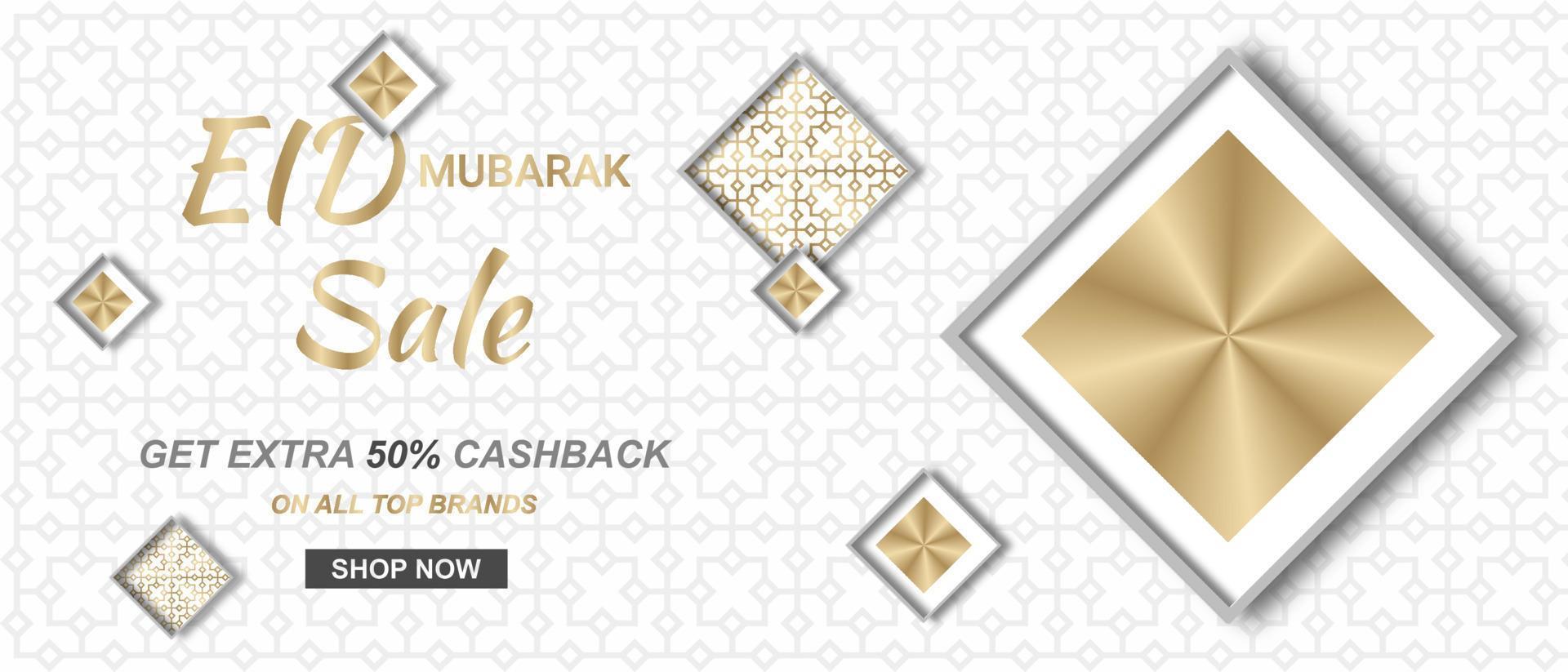 Ramadan sale. Web header or banner design with golden ramadan kareem calligraphy. Vector illustration