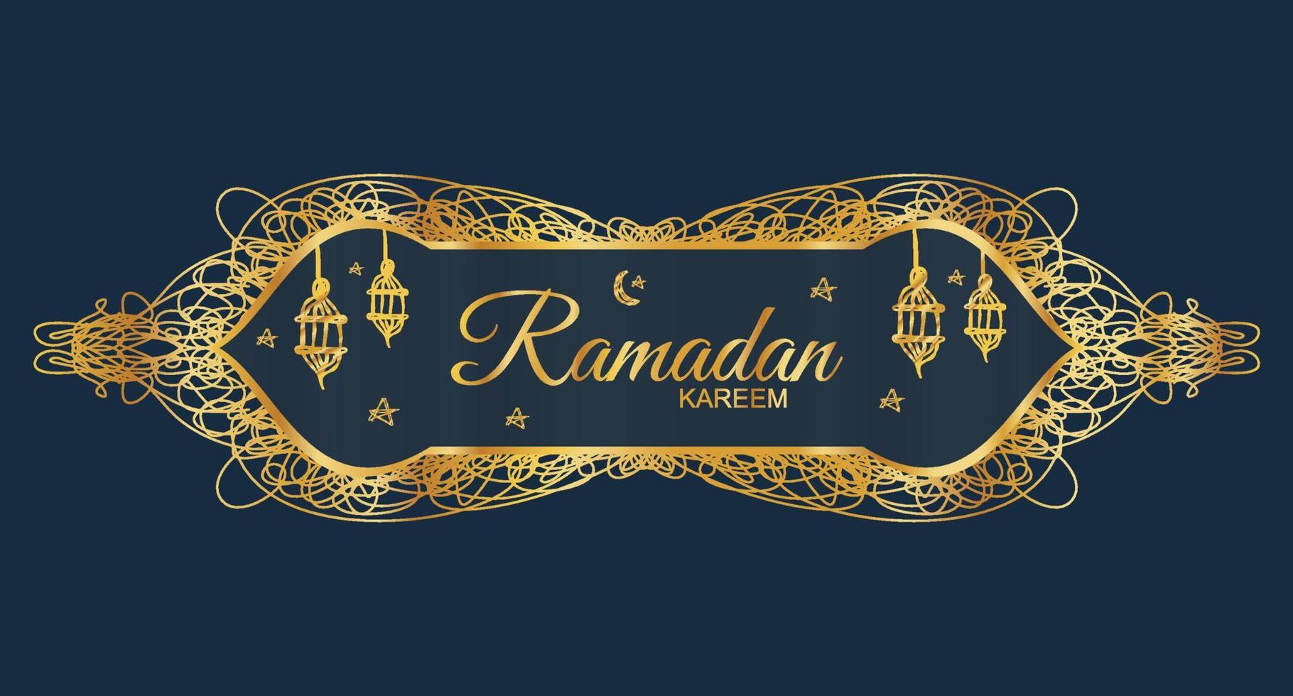 tarjeta de felicitación para ramadan kareem. ilustración vectorial vector