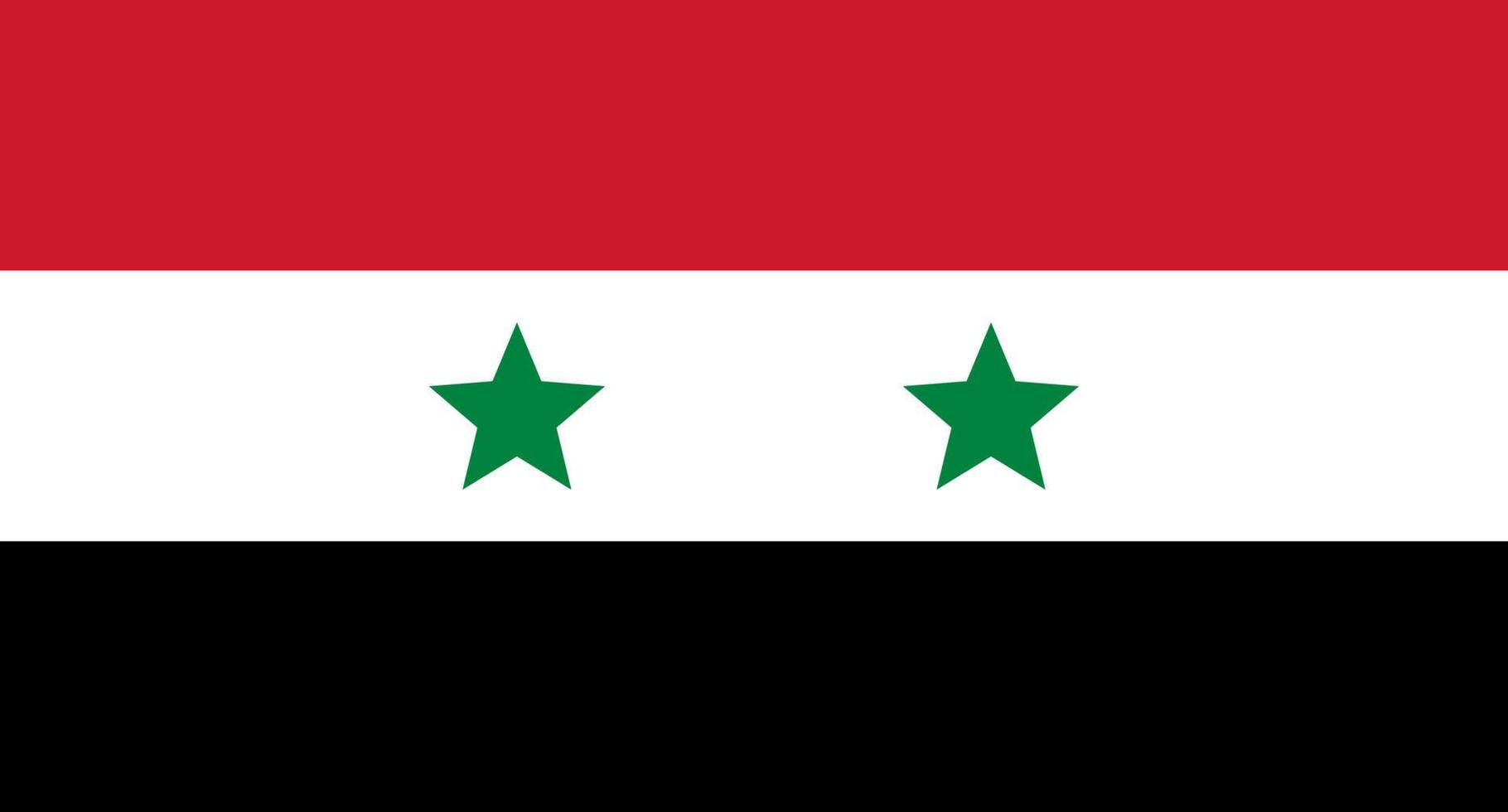 bandera de Siria. bandera de siria vector