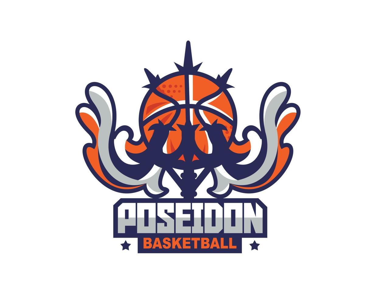 minimalis shield Basketball ball logo for teams and events vector