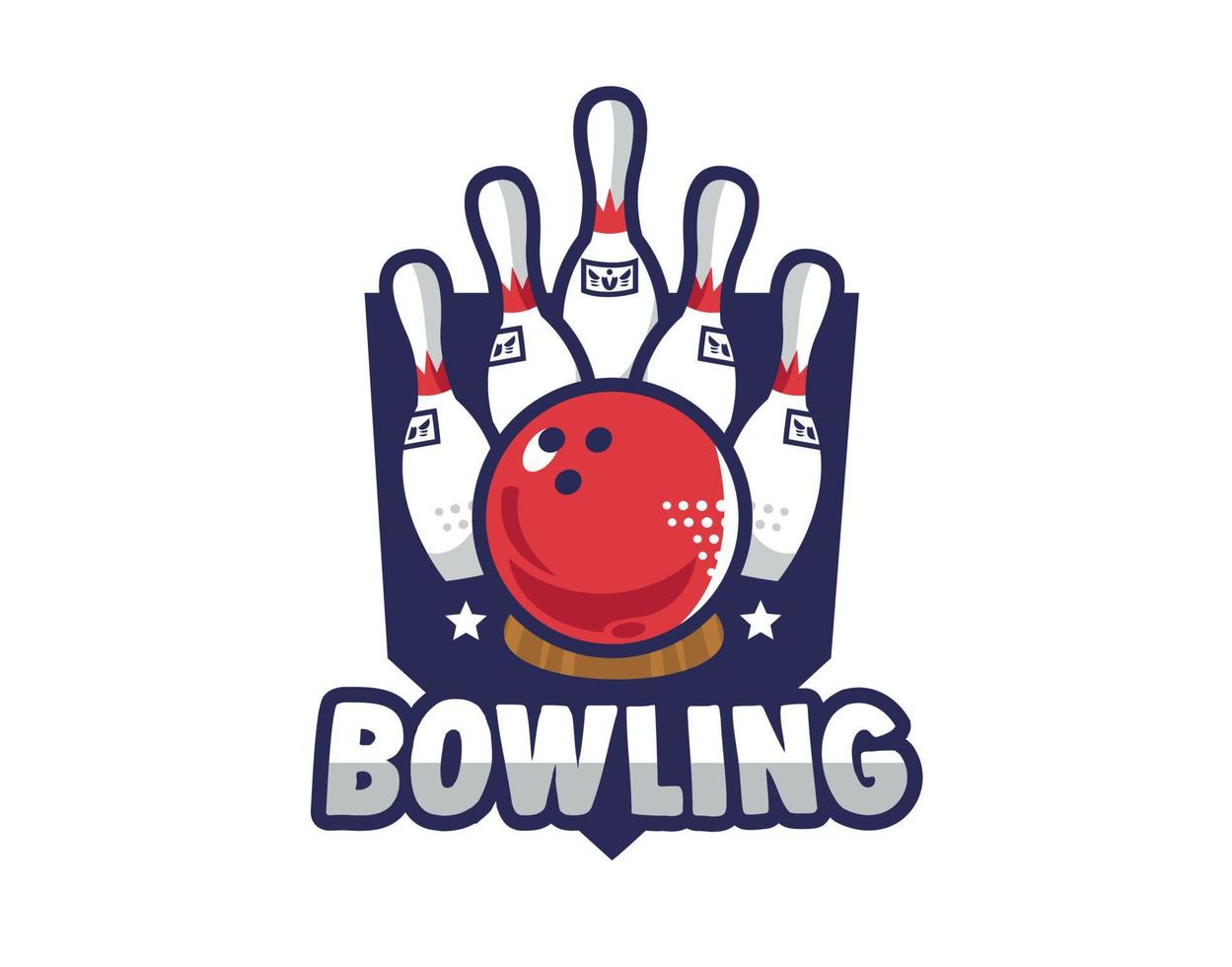 bowling fire logo for all types of teams and events vector