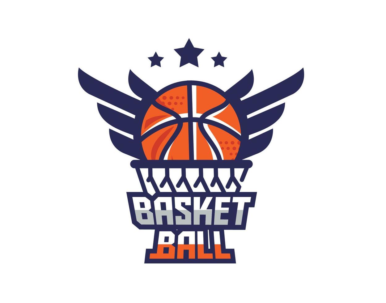 minimalis shield Basketball ball logo for teams and events vector