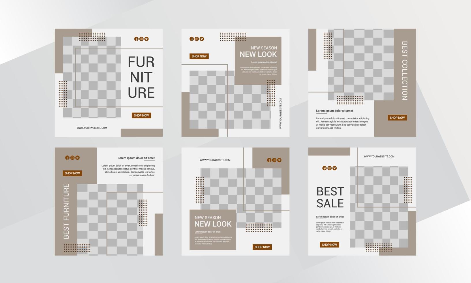Social media template design vector