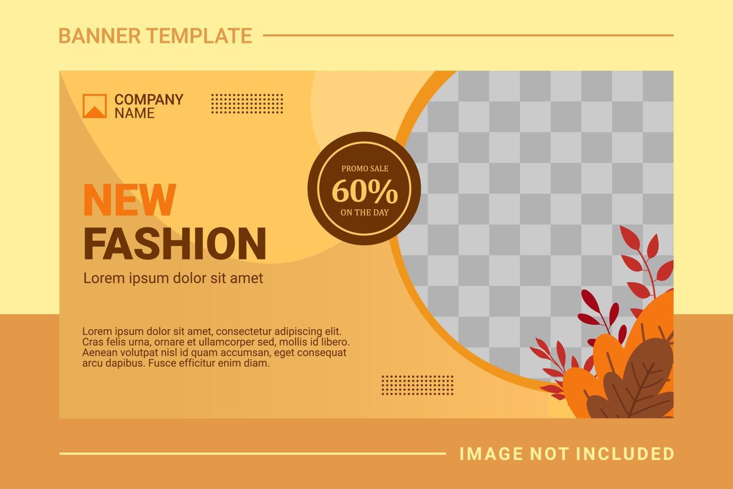 Fashion web banner and landing page template vector