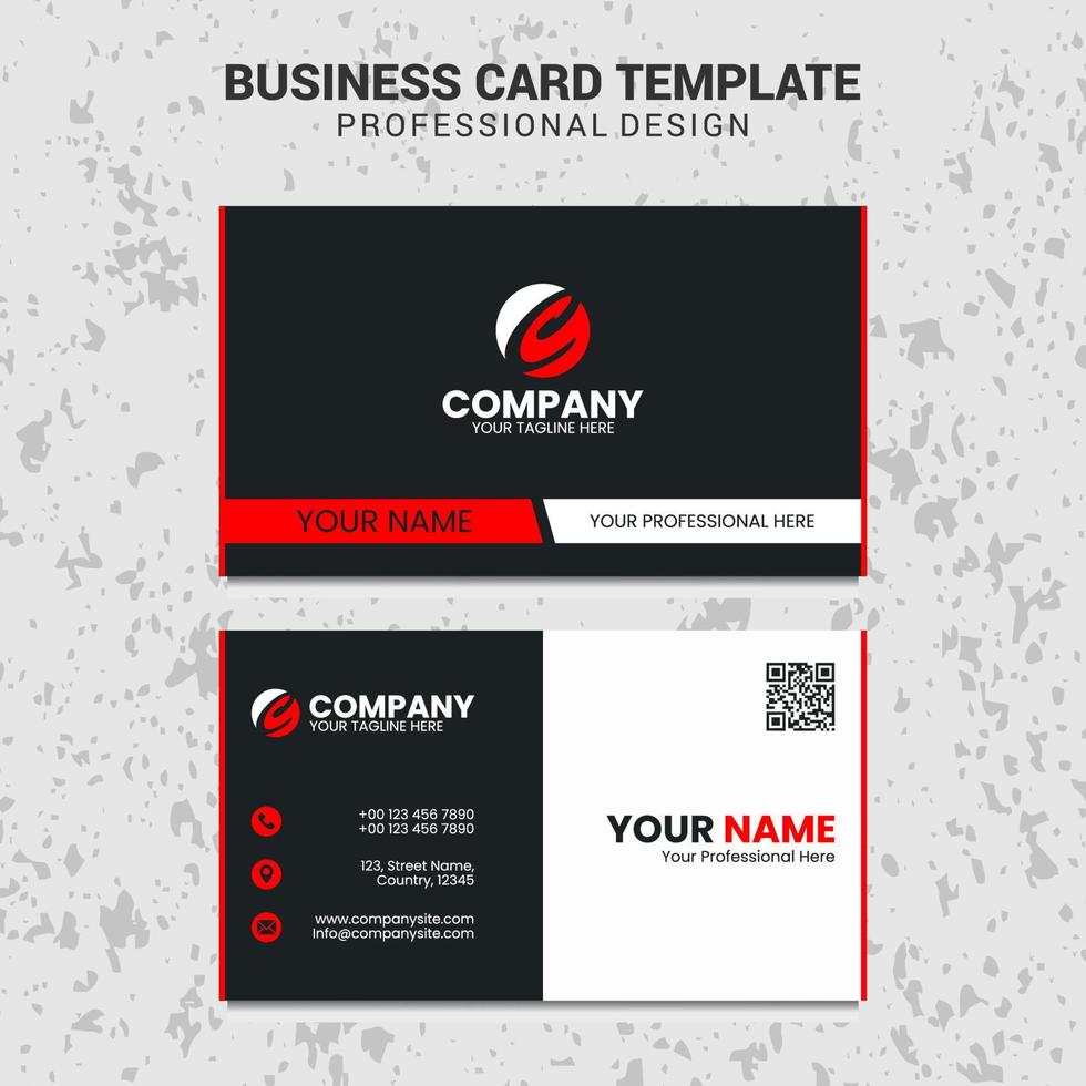 Red Creative Business Card Template vector