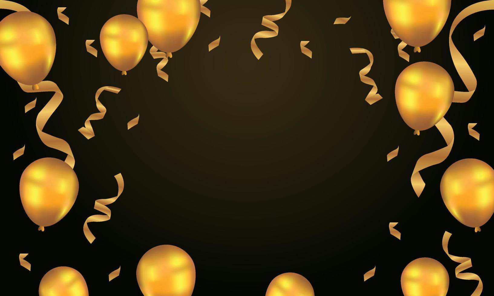 Happy Birthday background with illustrations balloon vector