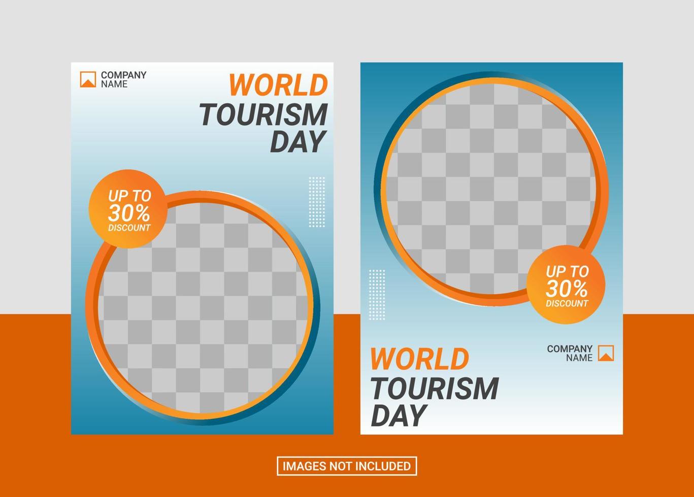 Travel Flyer Design Template vector