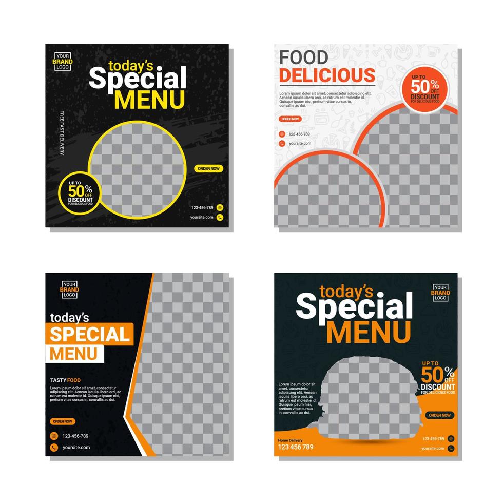 Culinary Social Media Template vector