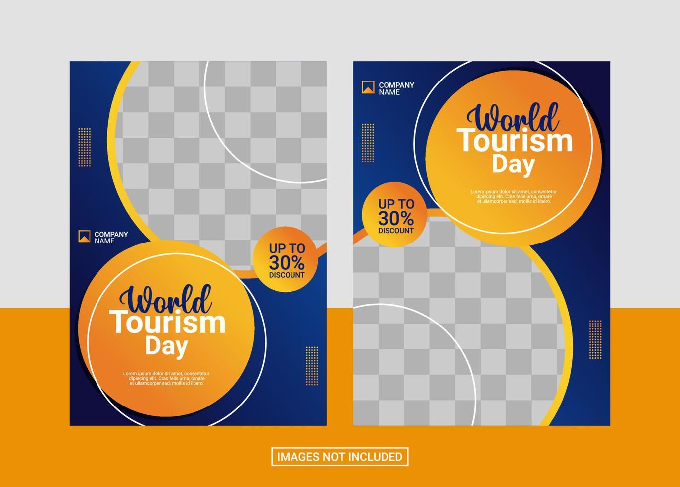 Travel Flyer Design Template vector