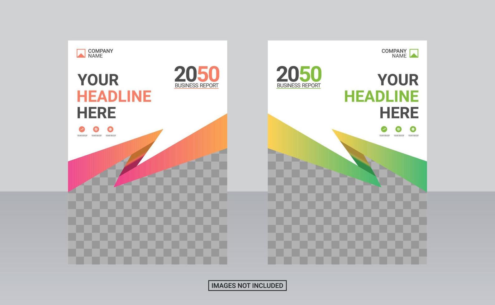 Modern business annual report template vector
