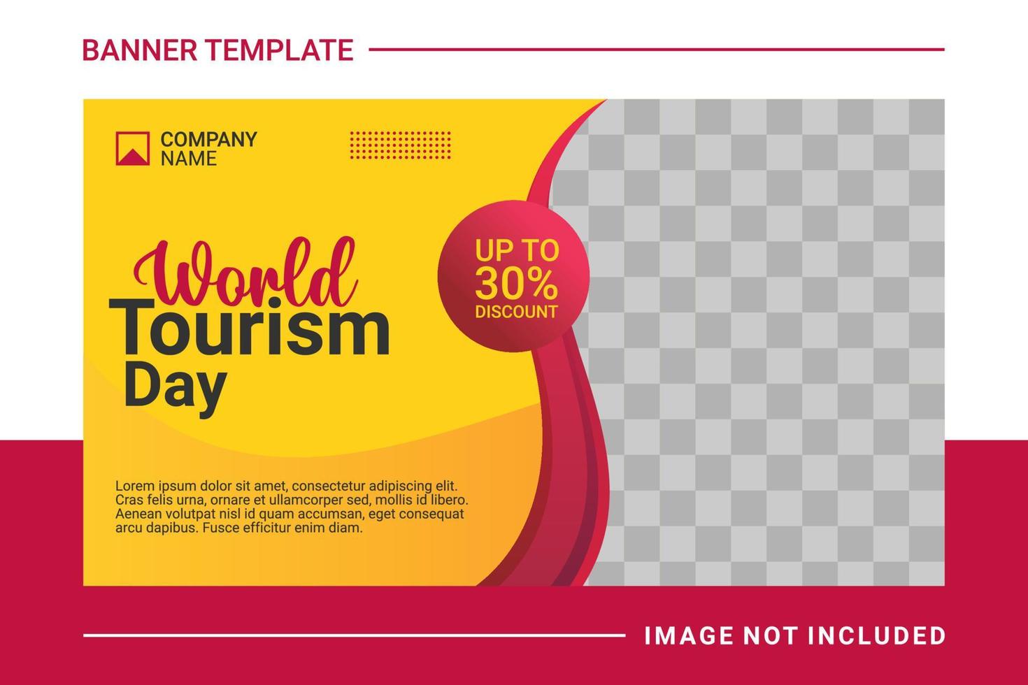 Travel web banner and landing page template vector