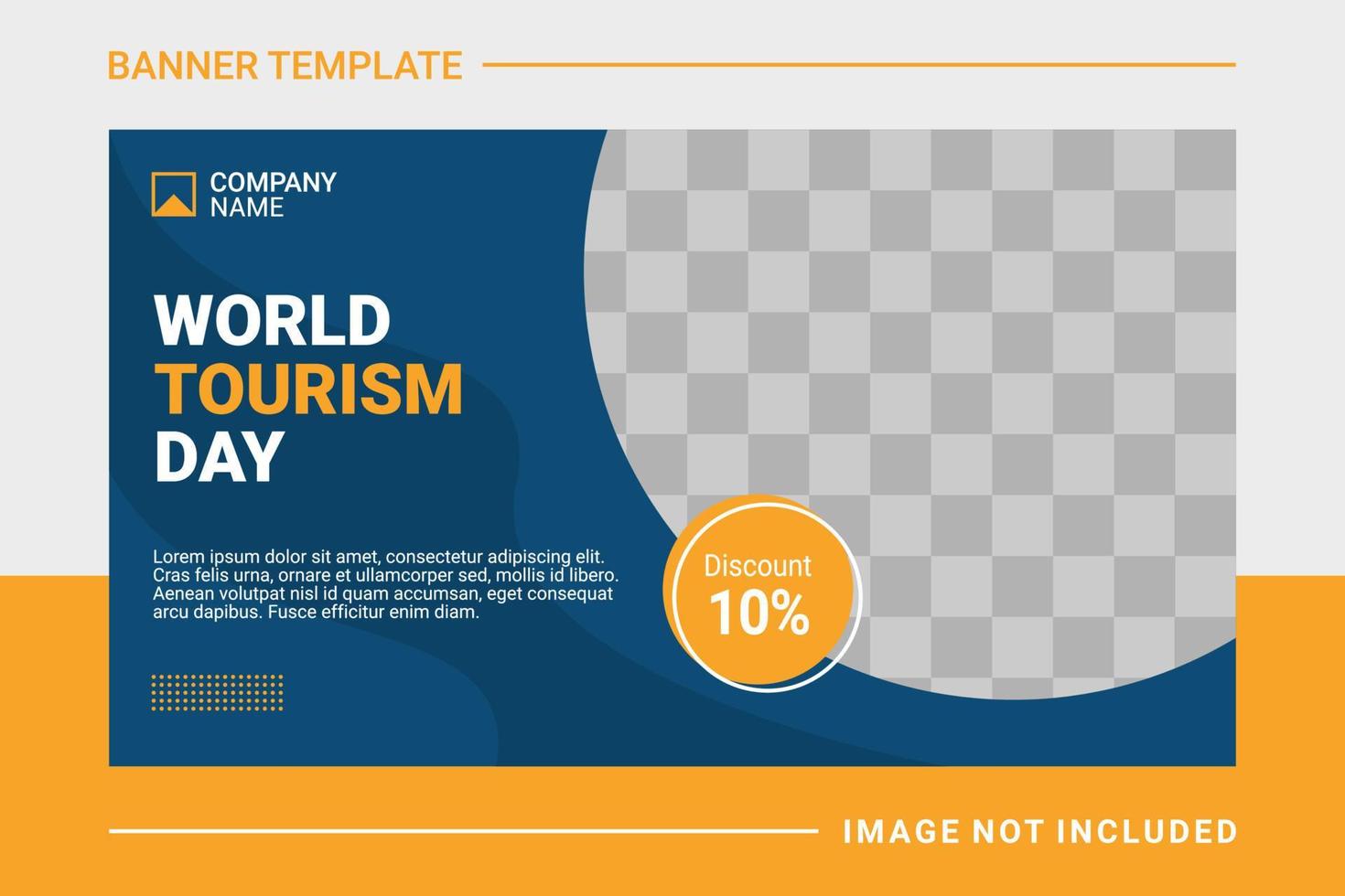 Travel web banner and landing page template vector