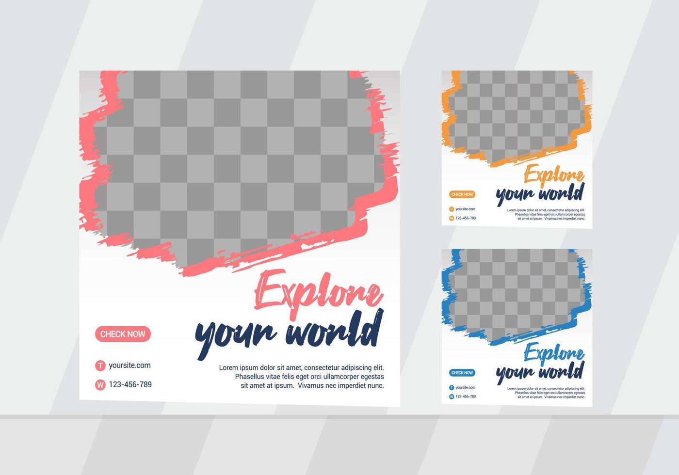 Social media template design vector