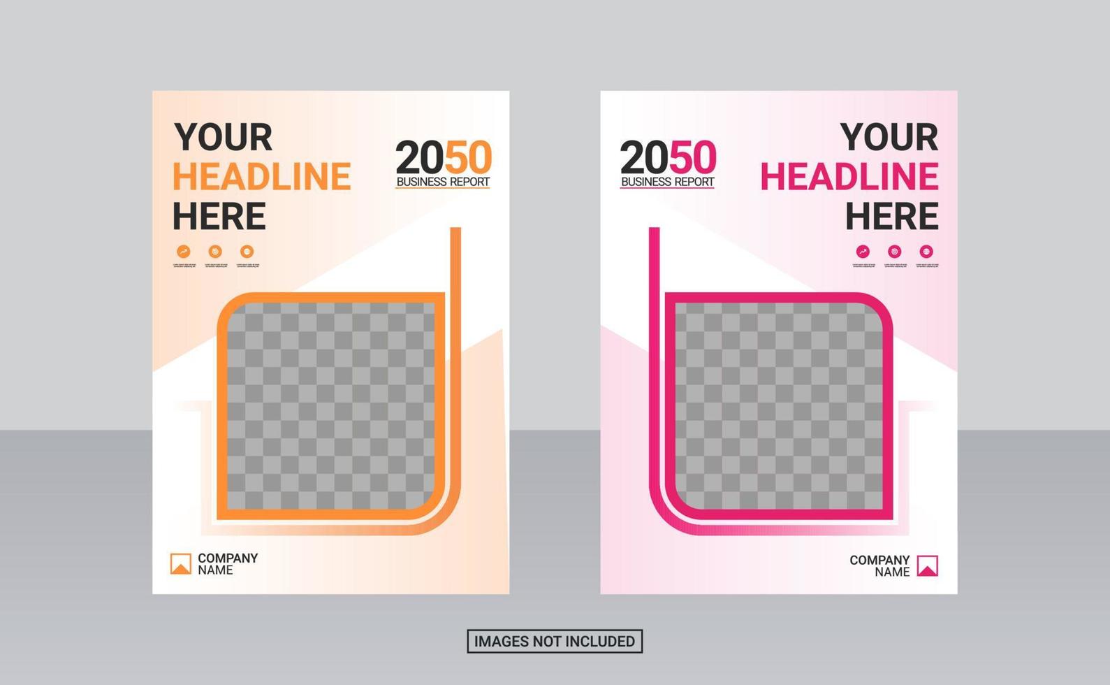 Modern business annual report template vector