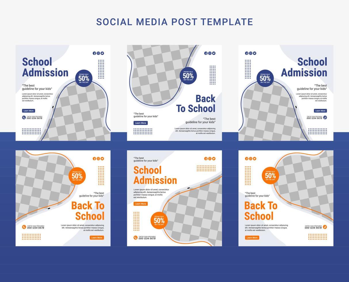Social media template design vector