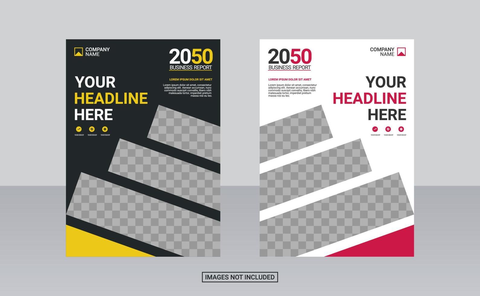 Modern business annual report template vector