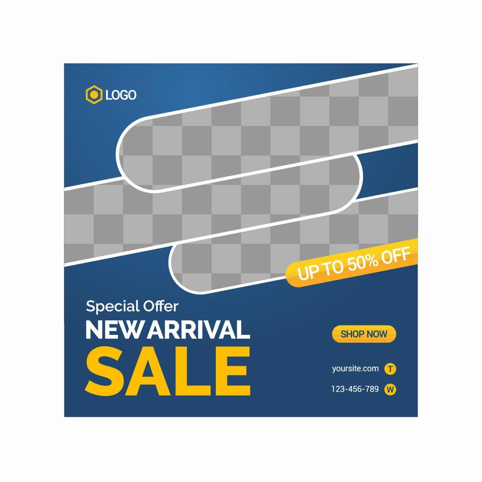 Social media template design vector