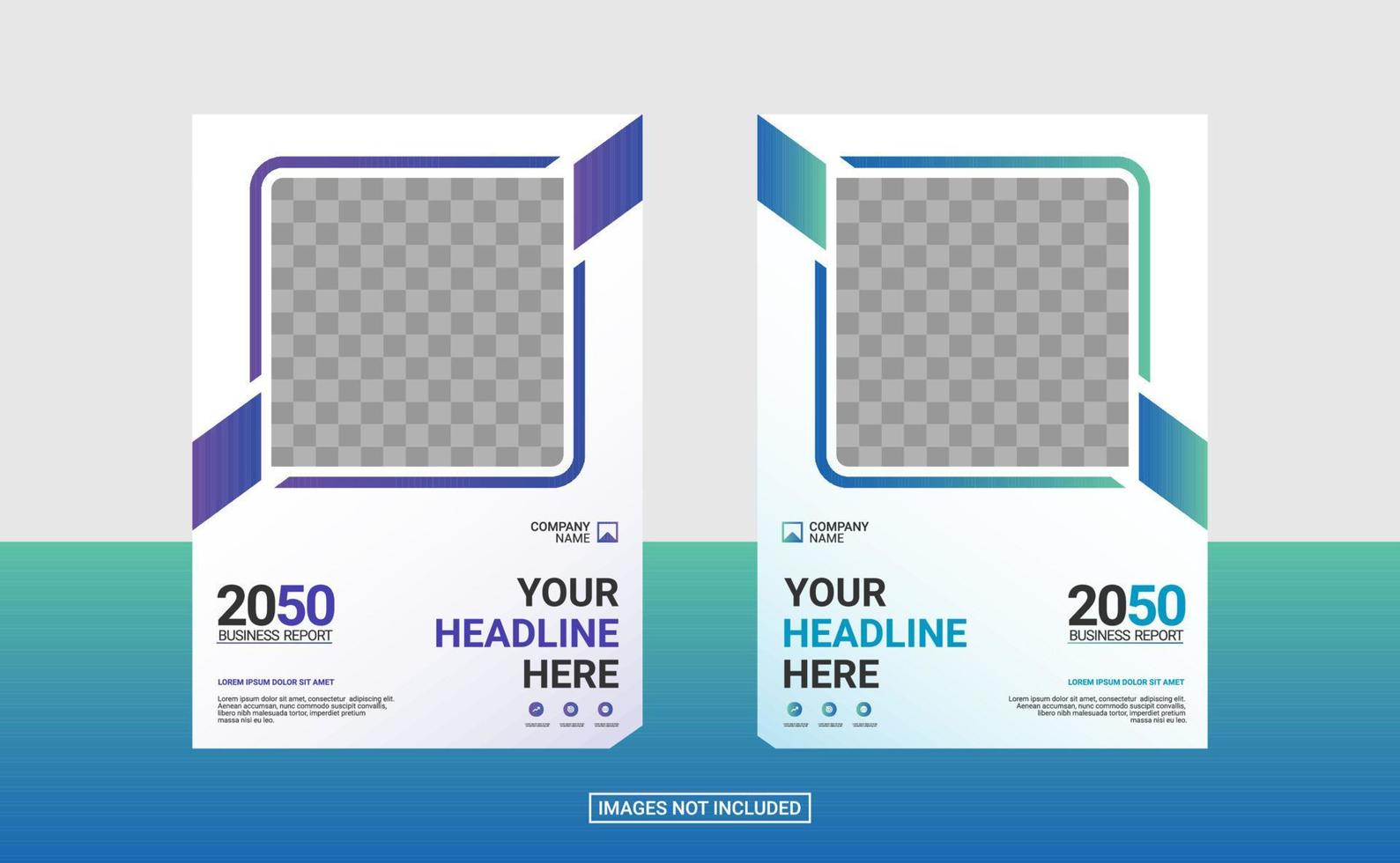 Modern business annual report template vector