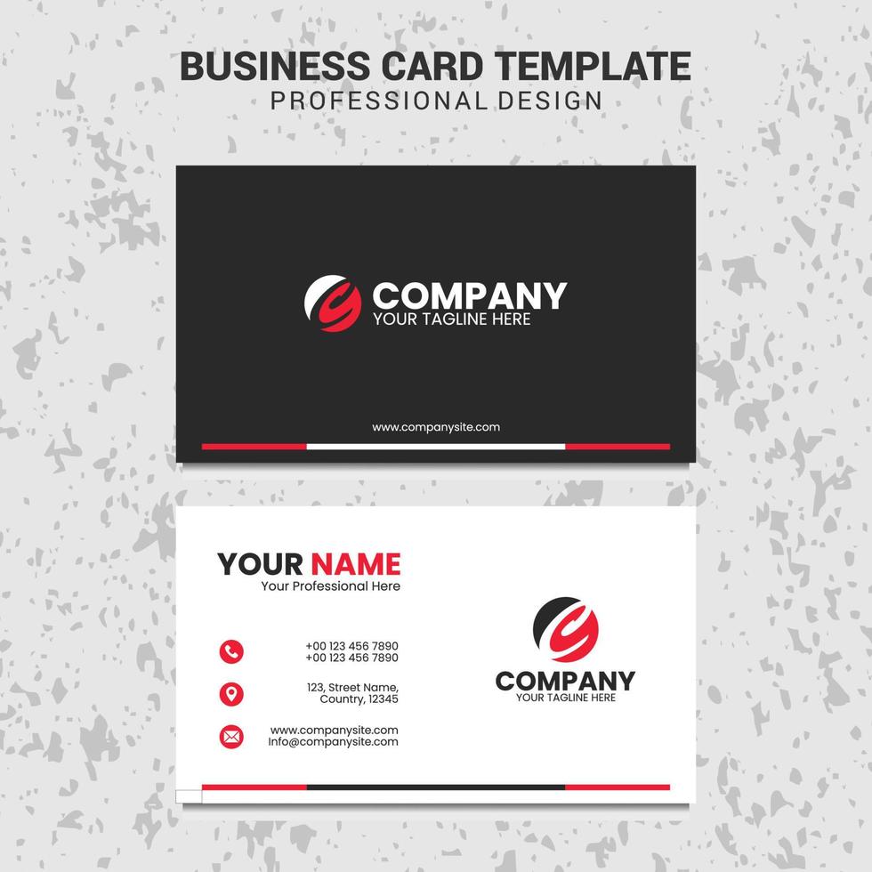 Red Creative Business Card Template vector