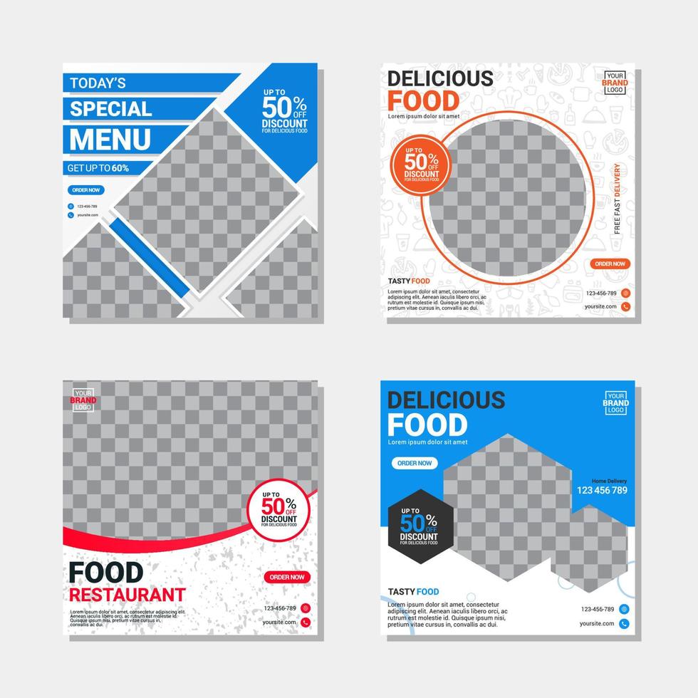 Culinary Social Media Template vector