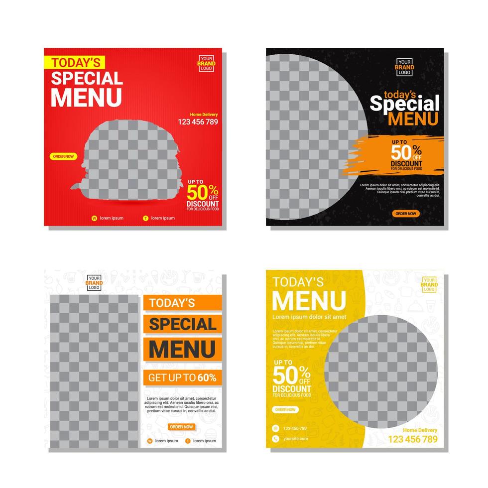 Culinary Social Media Template vector