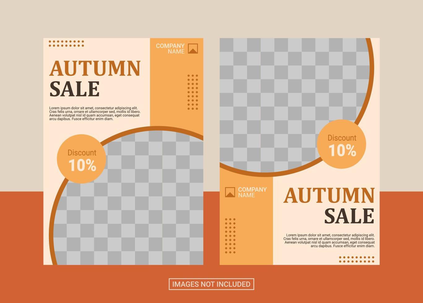 Autumn Fashion Flyer Design Template vector