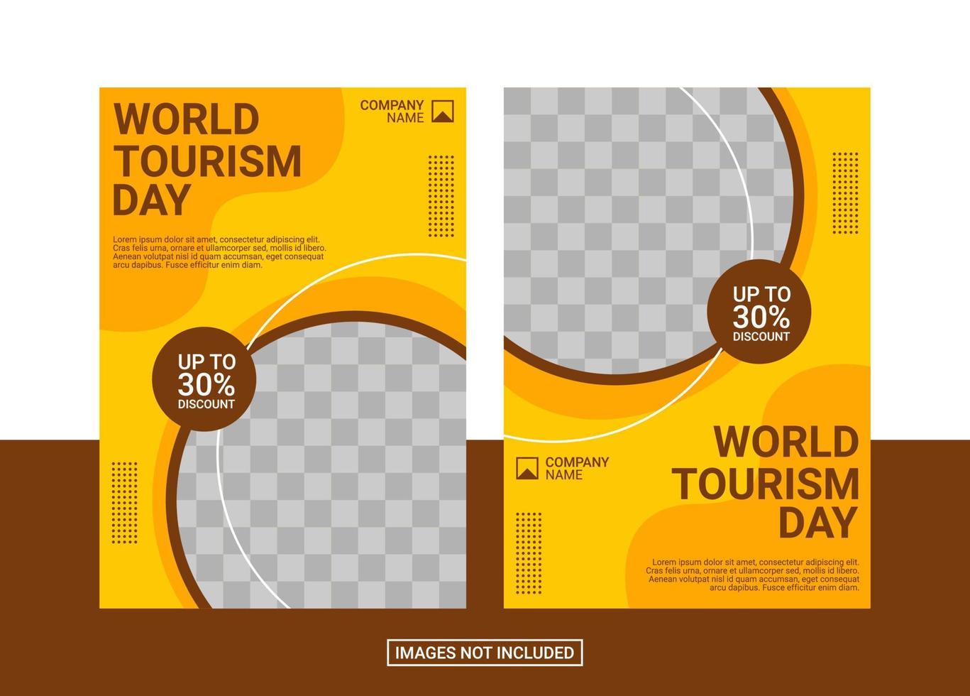 Travel Flyer Design Template vector