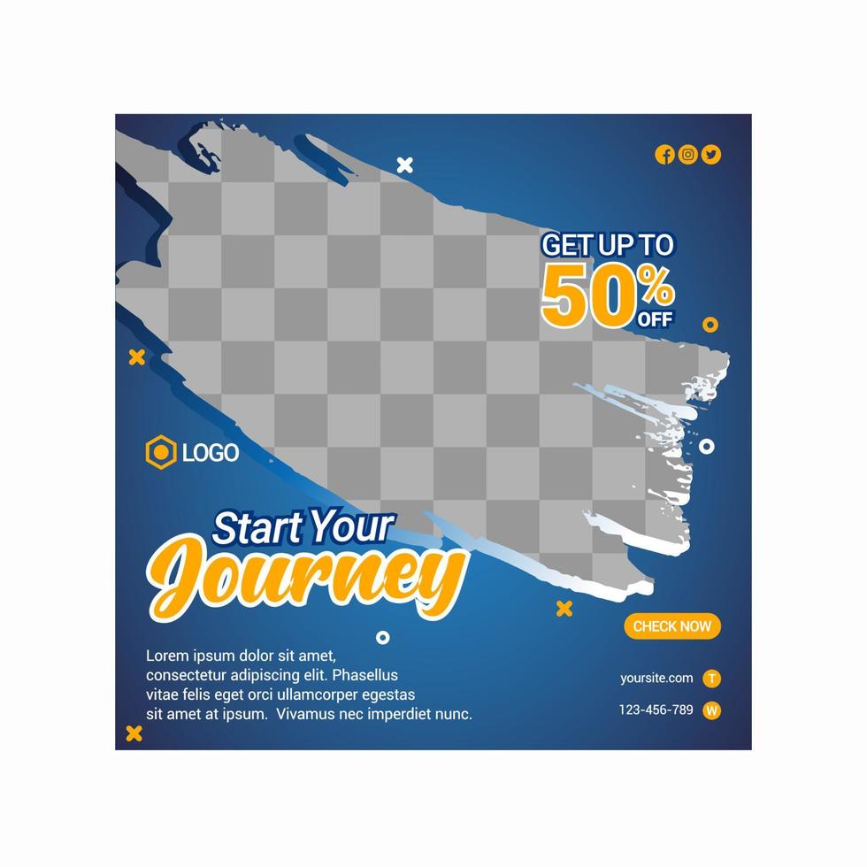 Social media template design vector