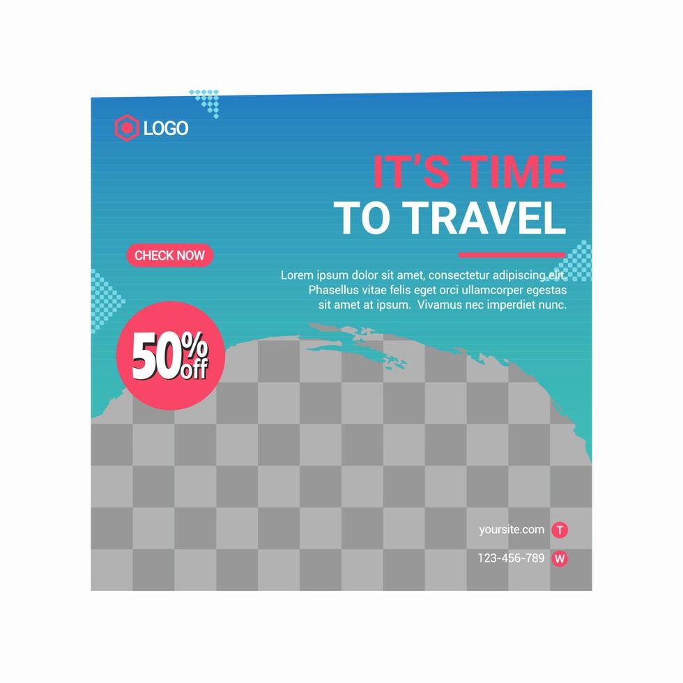 Social media template design vector