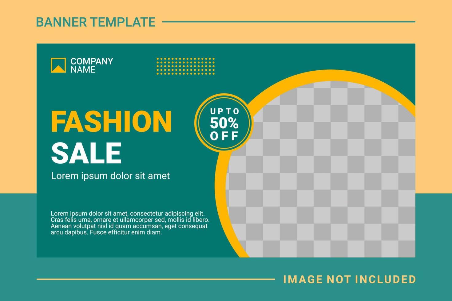 Fashion web banner and landing page template vector
