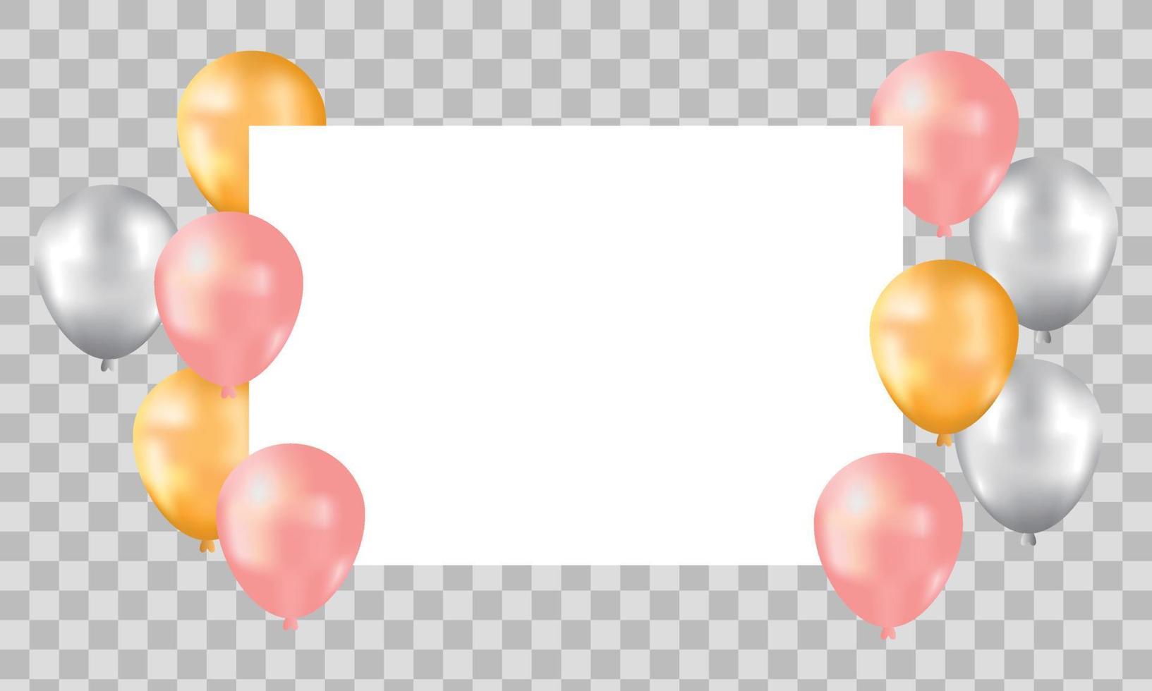 Happy Birthday background with illustrations balloon vector