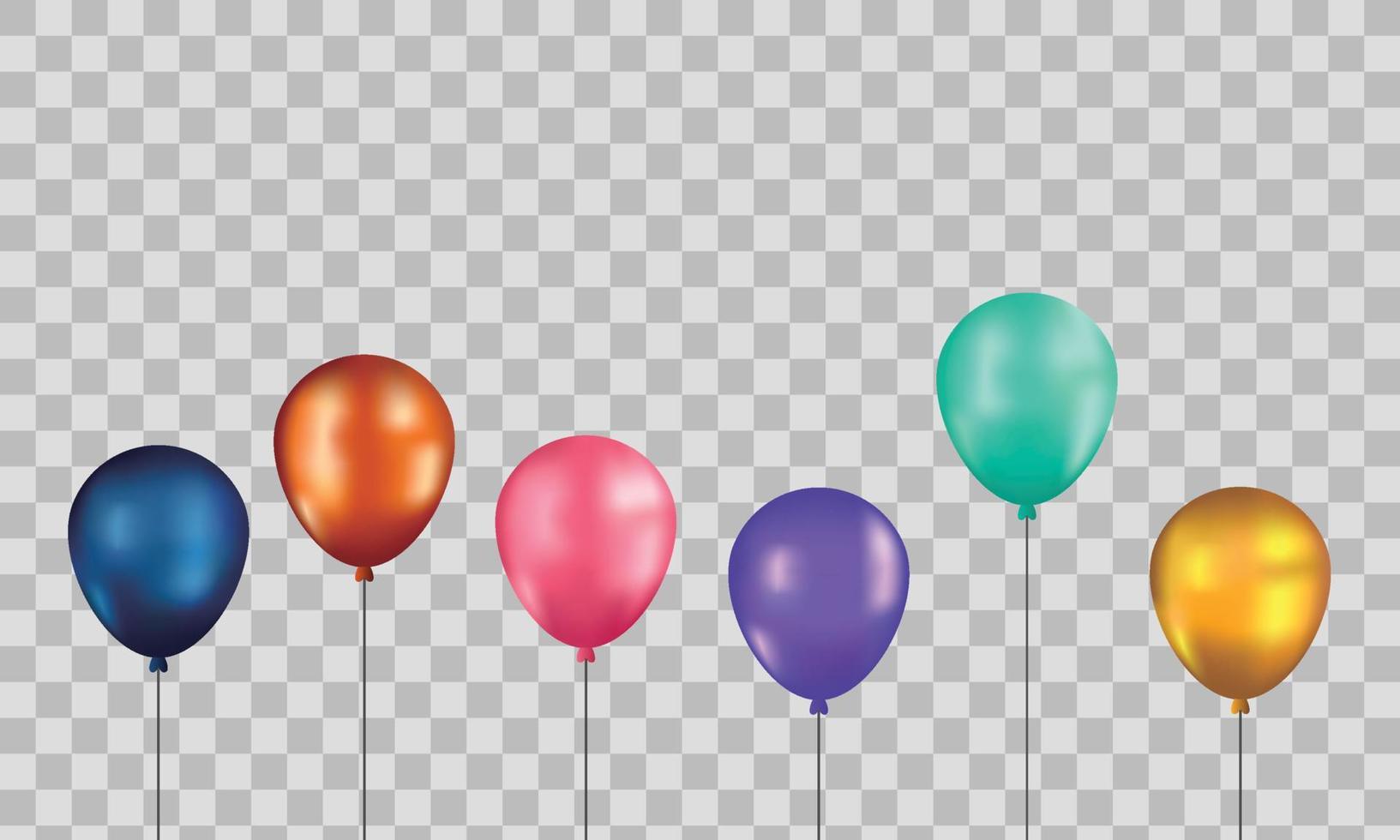 Happy Birthday background with illustrations balloon vector