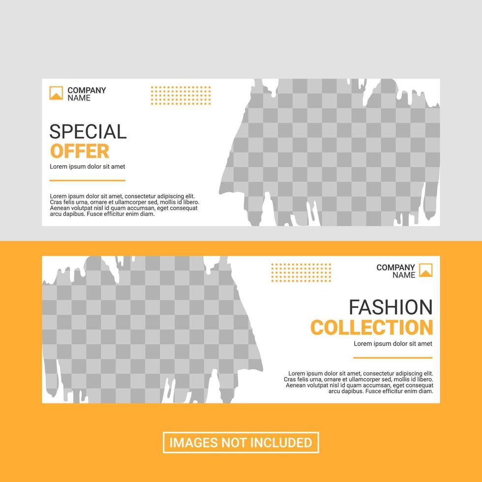 Fashion social media facebook cover template vector